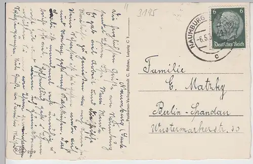 (99898) AK Naumburg, Saale, Mehrbildkarte 1938