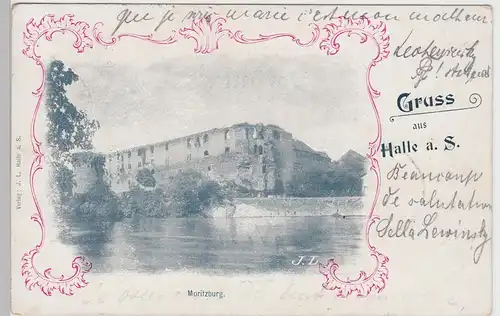 (99873) AK Gruß aus Halle, Saale, Moritzburg 1900