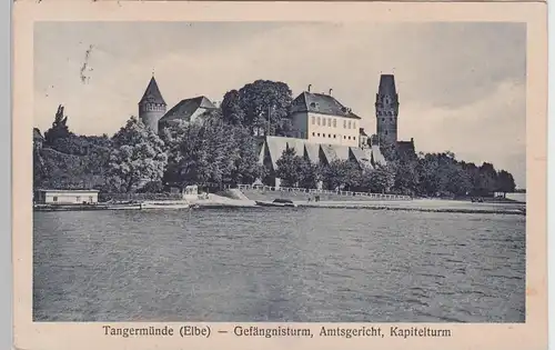 (99852) AK Tangermünde, Elbe, Gefängnisturm, Amtsgericht 1929