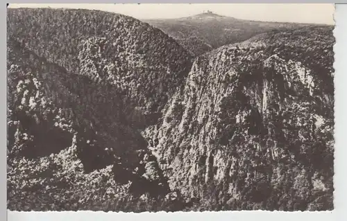 (99826) Foto AK Roßtrappe, Harz, Blick zum Brocken 1966