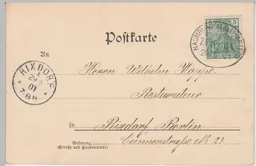 (99838) AK Gruß aus Nebra, Unstrut, Bahnhof, Bahnpost 1901