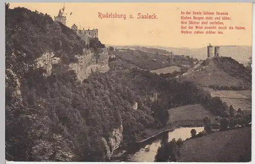 (99784) AK Bad Kösen, Rudelsburg, Saaleck, Feldpost 1918