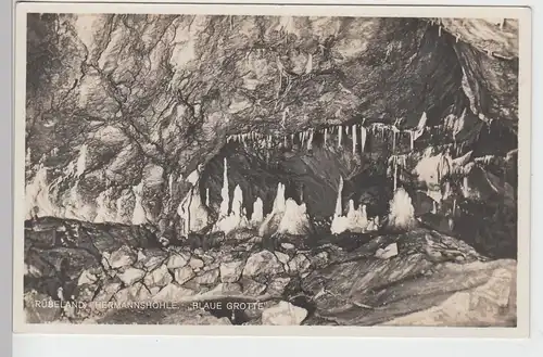 (99770) Foto AK Rübeland, Harz, Hermannshöhle, Blaue Grotte, vor 1945
