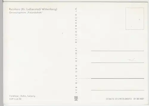 (99700) AK Reinharz, Genesungsheim "Freundschaft" 1975