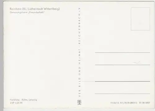 (99698) AK Reinharz, Genesungsheim "Freundschaft" 1975