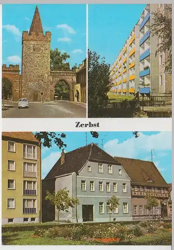 (99523) AK Zerbst, Mehrbildkarte, 1976