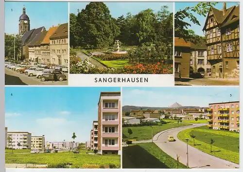 (99220) AK Sangerhausen, Mehrbildkarte, 1975
