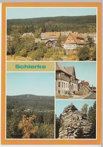 (99201) AK Schierke (Harz), Mehrbildkarte, 1988