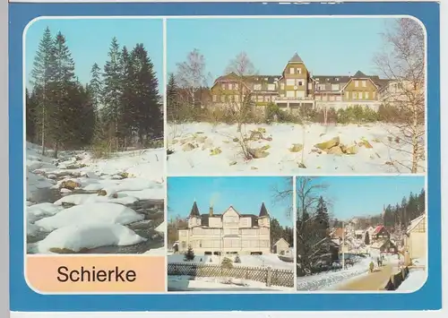 (99200) AK Schierke (Harz), Mehrbildkarte Wintermotive, 1983