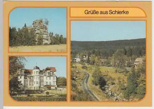 (99198) AK Schierke (Harz), Mehrbildkarte, 1988