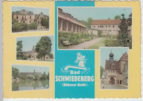 (99166) AK Bad Schmiedeberg, Mehrbildkarte, 1964