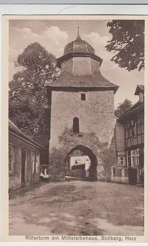 (98586) AK Stolberg im Harz, Ritterturm am Mittelelbehaus, vor 1945