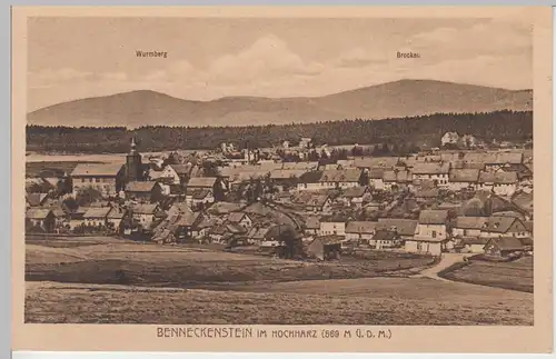 (96952) AK Benneckenstein (Harz), Gesamtansicht vor 1945
