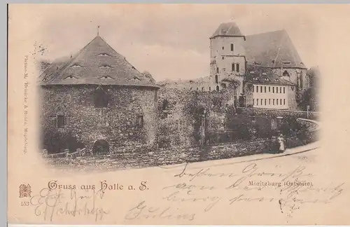 (96817) AK Gruß aus Halle, Saale, Moritzburg, Ostseite 1898