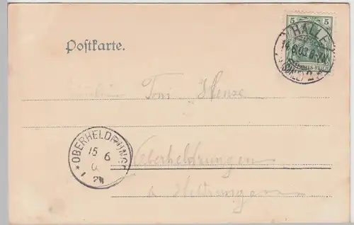 (96813) AK Halle, Saale, Bergschänke Kröllwitz 1903