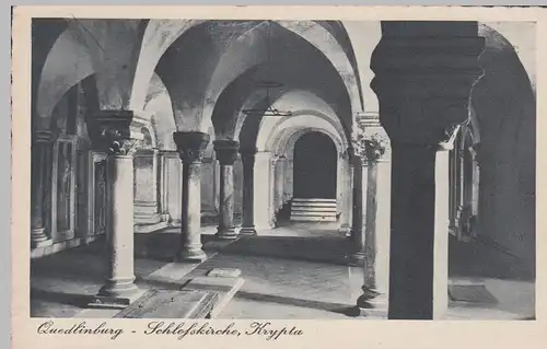 (96748) AK Quedlinburg, Schlosskirche, Krypta, vor 1945