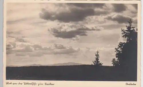 (96726) Foto AK Harz, Brocken, Blick von der Viktorshöhe, vor 1945