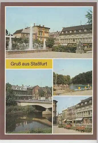 (96550) AK Staßfurt, Mehrbildkarte, 1989