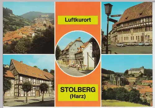 (96520) AK Stolberg (Harz), Mehrbildkarte, 1986