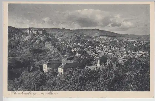 (93173) AK Blankenburg, Harz, Panorama 1935