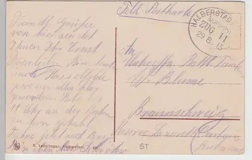 (93172) AK Blankenburg, Harz, Blick vom Eichenberg, Feldpost 1915