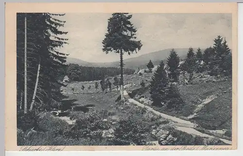 (93104) AK Schierke, Harz, Partie an der Bode, Marienweg bis 1926