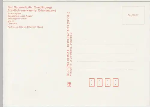 (92322) AK Bad Suderode, Mehrbildkarte, 1987