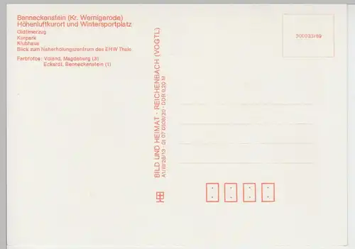 (92237) AK Benneckenstein, Mehrbildkarte, 1989