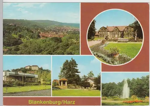 (92186) AK Blankenburg (Harz), Mehrbildkarte, 1986