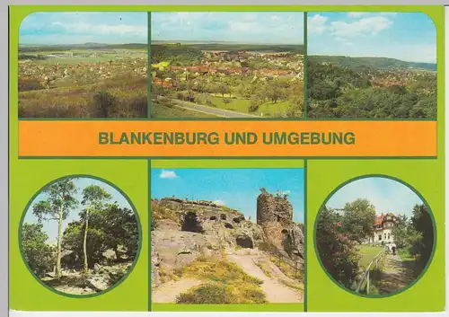 (92191) AK Blankenburg (Harz) u. Umgebung, Mehrbildkarte, 1983