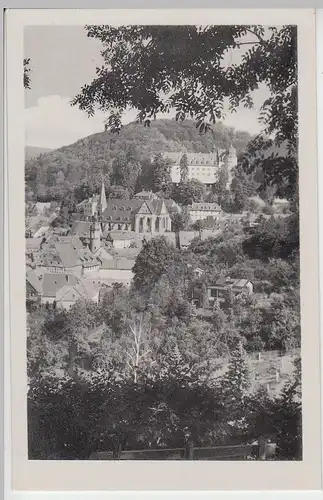 (90911) AK Stolberg, Harz, Panorama mit Schloss 1953