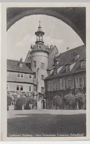 (9076) AK Südharz, Schloss Stolberg, Schlosshof 1953
