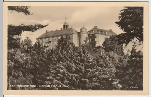 (9070) Foto AK Blankenburg, Harz, Schloss 1955