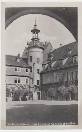 (9065) AK Südharz, Schloss Stolberg, Schlosshof 1953