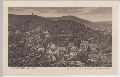 (90369) AK Blankenburg a. Harz, Aussicht v.d. Schlossterrasse, vor 1945