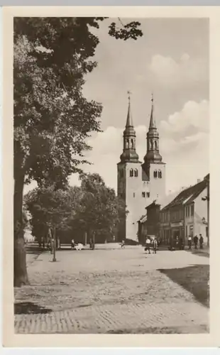 (8941) Foto AK Schönebeck, Elbe, St. Jakobi Kirche 1953