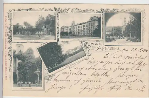 (88739) AK Gruss aus Annaburg, Mehrbildkarte 1901