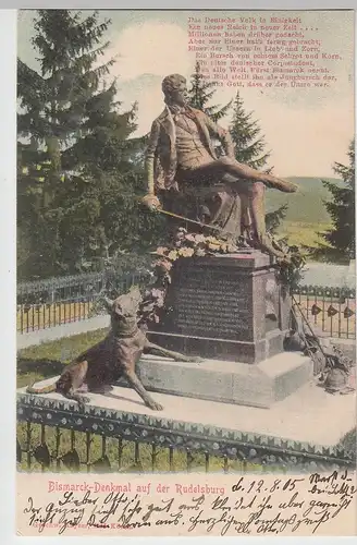 (88861) AK Rudelsburg, Bismarck-Denkmal, 1905