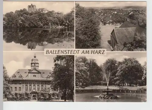 (87021) Foto AK Ballenstedt am Harz, Mehrbildkarte 1968