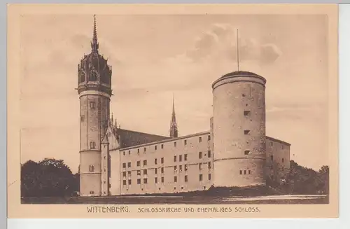 (84241) AK Wittenberg, Schloss und Schlosskirche 1922