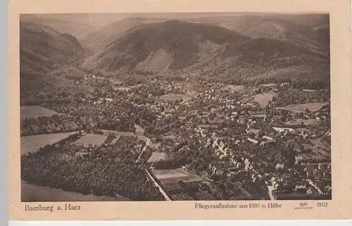 (84236) AK Ilsenburg, Panorama, Luftbild, vor 1945