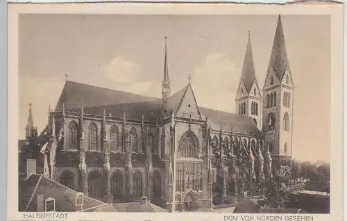 (84222) AK Halberstadt, Dom von Norden, aus Leporello, vor 1945