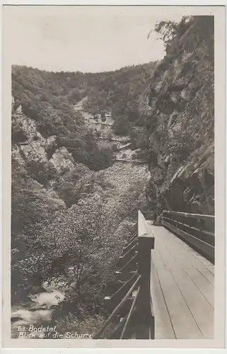 (83877) Foto AK Harz, Bodetal, Schurre 1928