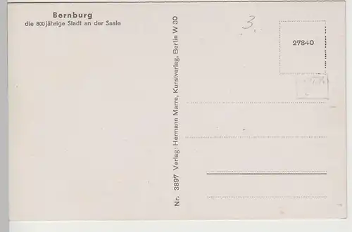 (81627) AK Bad Bernburg a.d. Saale, Schloss, vor 1945