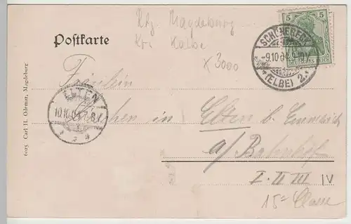 (81616) AK Bad Elmen, Spielplatz, Kurhaus, Lindenbad 1904