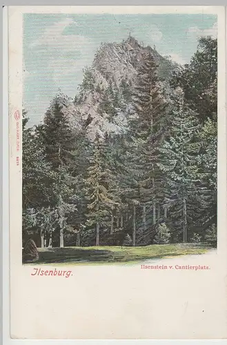 (81101) AK Harz, Ilsenburg, Ilsenstein vom Cantierplatz, bis um 1905