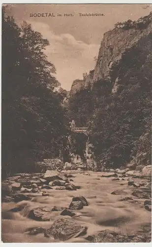 (80449) AK Harz, Bodetal, Teufelsbrücke, vor 1945