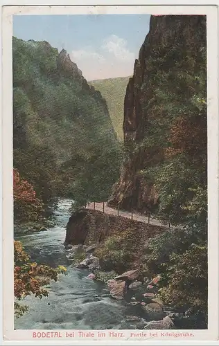 (80446) AK Harz, Bodetal, Partie bei Königsruhe, vor 1945