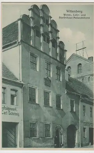 (80441) AK Lutherstadt Wittenberg, Melanchthonhaus , vor 1945