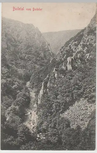 (80049) AK Bodetal im Harz vom Bodetor gesehen, 1917